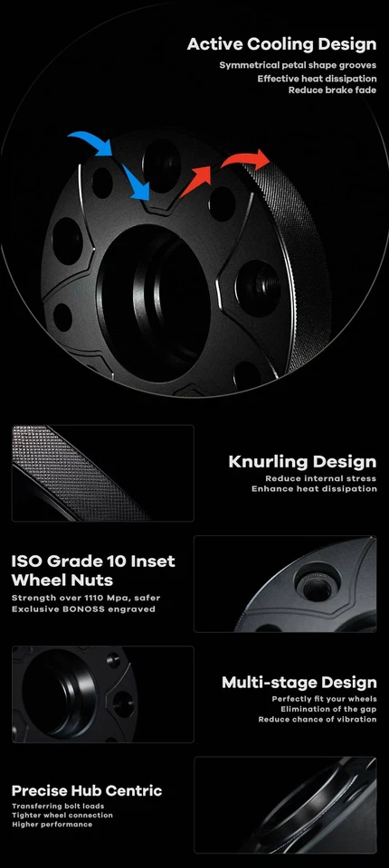 BONOSS 4Pcs 25mm Hubcentric Wheel Spacers for BMW M4 F82 F83 F32 F33 2015-2018 - Изображение 4 из 4