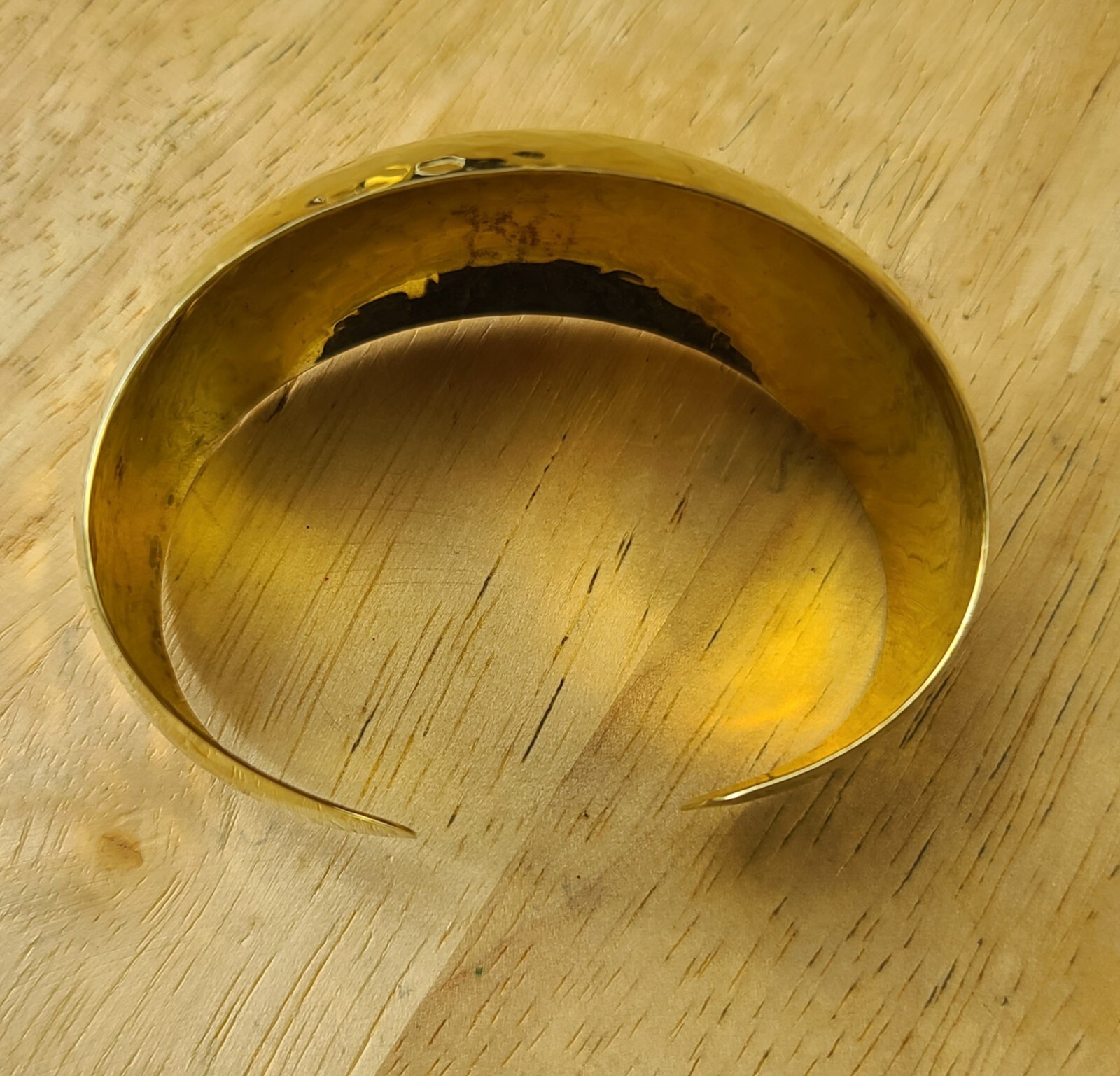 Sterling 925 Solid Silver Hammered Cuff 7" Adjust… - image 9