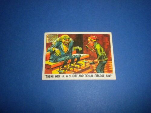 YOU'LL DIE LAUGHING monster card #61 Topps 1959 Topps/Bubbles arte Jack Davis - Foto 1 di 5