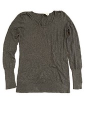 Ann Taylor Loft Sweater Women Size XS Grey Long Sleeve Knit