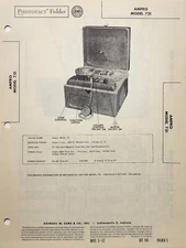SAMS PHOTOFACT SERVICE MANUAL 166-5 AMPRO TAPE RECORDER 731