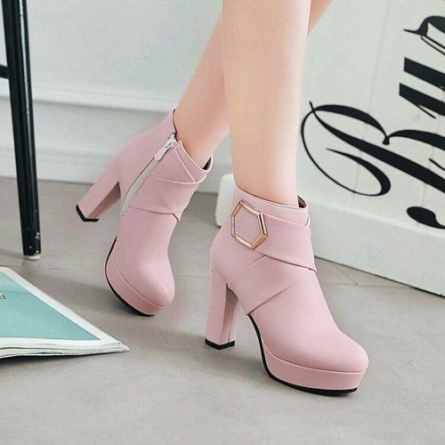 Winter Womens Chunky High Block Heels 
