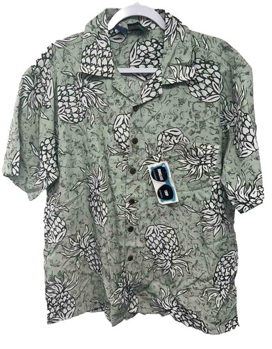 Happy Bay Men's Hawaiian Shirt - Palm & Flamingo Print, Casual Button Down, Size Large - View #8