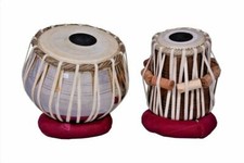 Tabla Drums Set Deluxe Steel Bayan 2KG Wood Dayan Tuning Hammer Cushion With Bag