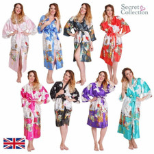 MS Retro Yukata SilkSatin kimono Japanese Kimono Obi Cosplay Robe Geisha Dress Q