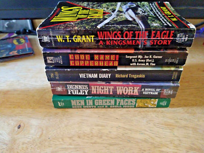 Set of 5 Vietnam Paperbacks Code named Copperhead Night Work Plus More
