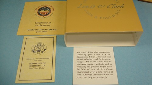 2004 P UNITED STATES MINT LEWIS & CLARK PROOF SILVER DOLLAR COIN & POUCH SET - Picture 11 of 13