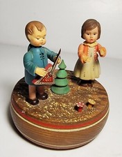 Vtg ANRI Wood Dr. ZHIVAGO LARA's THEME Thorens Swiss Movement Rotating Music Box