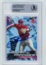 Triston Casas signed 2019 Bowman Patinum Prismatic Prodigies
