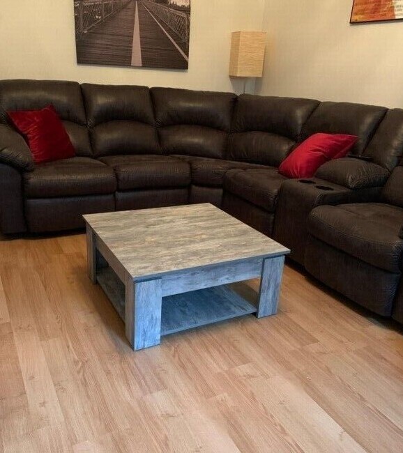 Concrete Grey Coffee Table Center Table Square Living Room Table