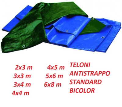 Telone Impermeabile 3x4 Metri - Polietilene Blu Con Occhielli, Per Esterno E Campeggio - Foto 11