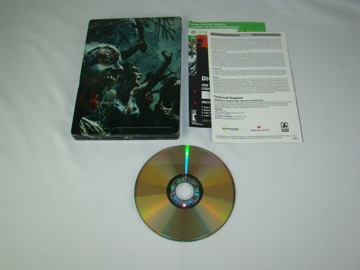 DEAD ISLAND RIPTIDE XBOX 360 STEELBOOK VIDEO GAME COMPLETE W/ EXTRAS & MANUAL