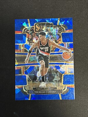 2023-24 Select Toumani Camara Concourse Blue Cracked Ice RC Ready To Grade