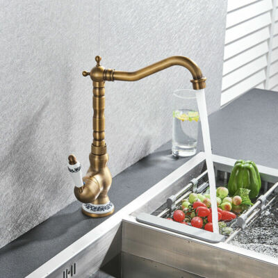 Rubinetto Cucina Monocomando Vintage In Ottone - Stile Classico Per Bagno E Cucina - Foto 13