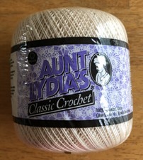 Coats Clark Aunt Lydia's Classic Crochet Thread 400 Yds. Size 10 Ecru 419 NOS