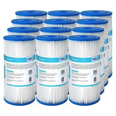 #ad #ad 12 Pack 10quot; x 4.5quot; Whole House Washable Pleated Sediment Water Filter Cartridges $72.82