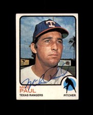 Mike Paul Signed Original 1973 Topps Texas Rangers Autograph