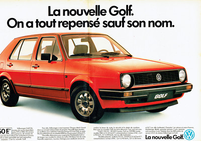 Werbung Advertising 107 1984 VW (2P) der Golf C 155 PS VW 3.10.17