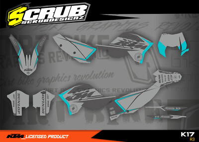 KTM Dekor EXC 125 200 250 300 400 450 530R 2008 2009 2010 2011 Aufkleber SCRUB