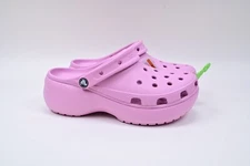New CROCS Womens CLASSIC PLATFORM CLOG 206750 Purple Slip On Sandals Size 7 - 10
