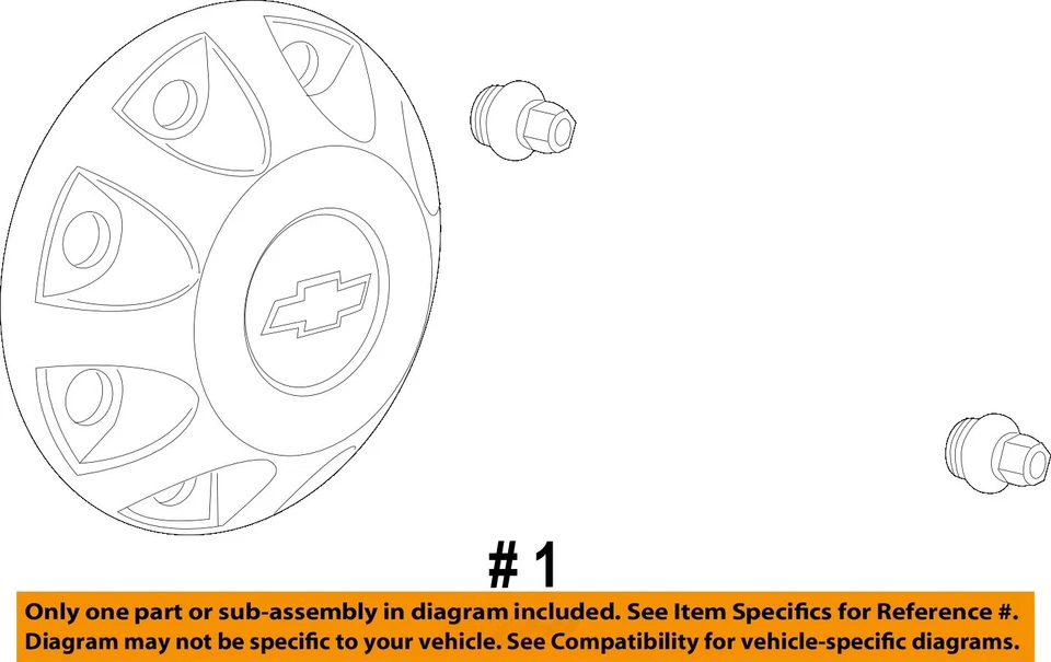 Chevrolet GM OEM 11-14 Silverado 2500 HD-Rueda tapa central buje cubierta 9597797 Foto 2 de 2