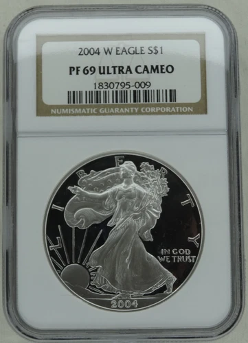 2004-W Proof Silver Eagle NGC PF 69 Ultra Cameo US Mint $1