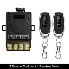 DC12V 1CH 433Mhz Ricevitore Radio Relè Interruttore Porta Garage con 2X Telecomando