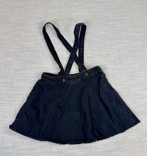 Zara Girls Denim Skirtall 7 Skirt Straps Black