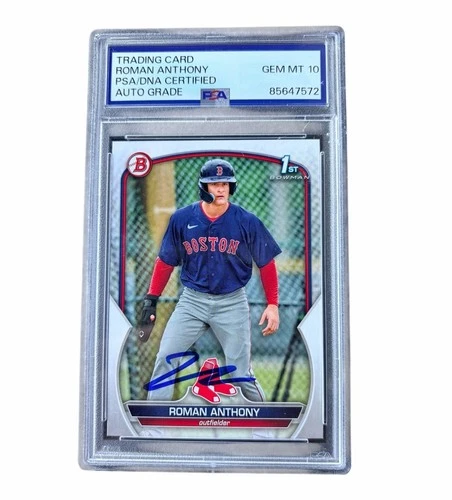 Roman Anthony Signed First Bowman Paper Card Boston Red Sox Auto PSA 10