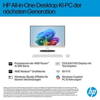 HP 24-ct2450ng AiO 23,8'' FHD Ryzen AI 5 340 16GB/1TB SSD Win11 BX8Y9EA#ABD weiß