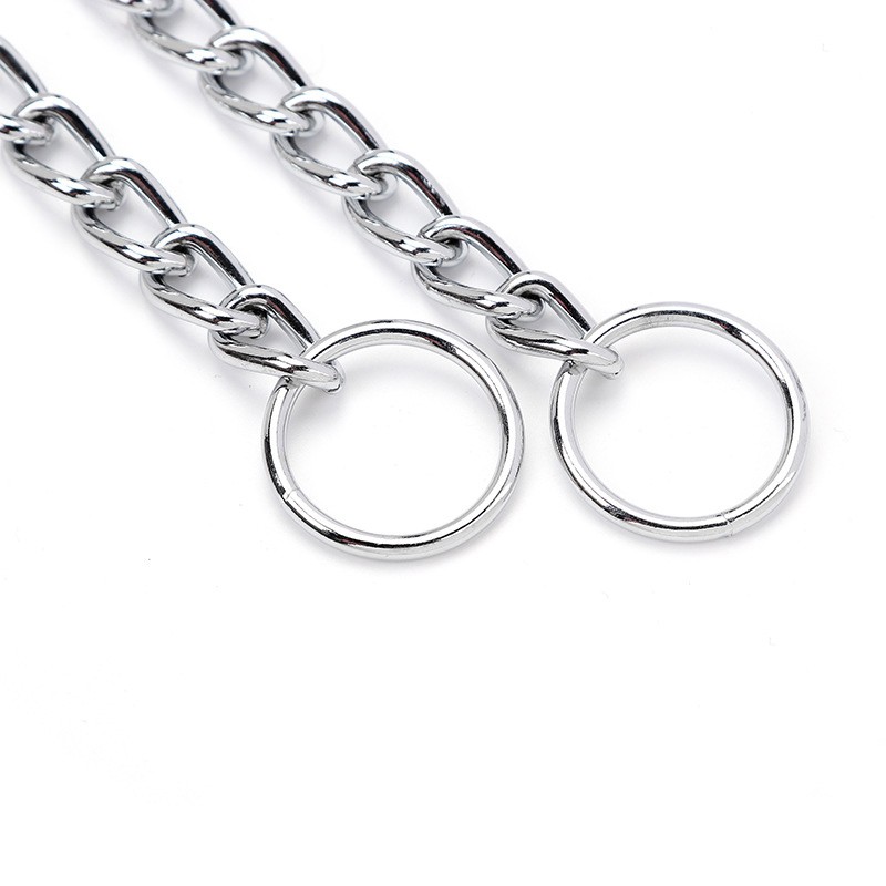 Dog Necklace Chain Iron Seamless Welding Bite Resistant Pet Metal Necklace