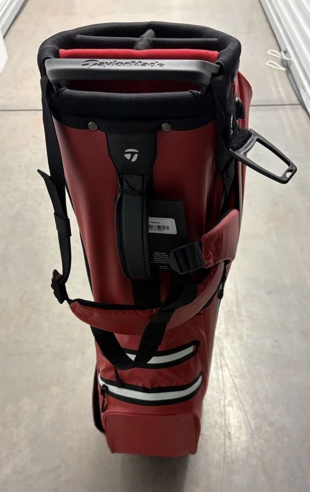 Сумка для гольфа с подставкой TaylorMade FlexTech радар красная и черная Tm23 H20 водонепроницаемая - Изображение 3 из 4