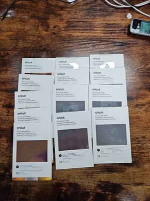 13 Cricut Foil Transfer Sheets Jewel Sampler 4x6 Inch 24 Pack for Foil Transfer
