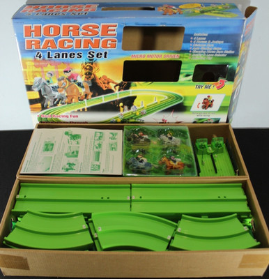 VTG Horse Racing 4 Lane Electronic Set Silverlit Electronics 86721 98% Complete