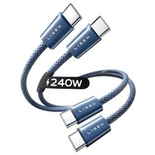 LISEN 2 Pack 240W USB C to USB C Cable 0.5M USBC to USBC PD Fast Charging 0.5M