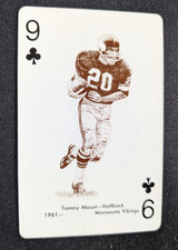 1963 Stancraft Playing Card # 9C Tommy Mason (HOF) - Minnesota Vikings (NM)