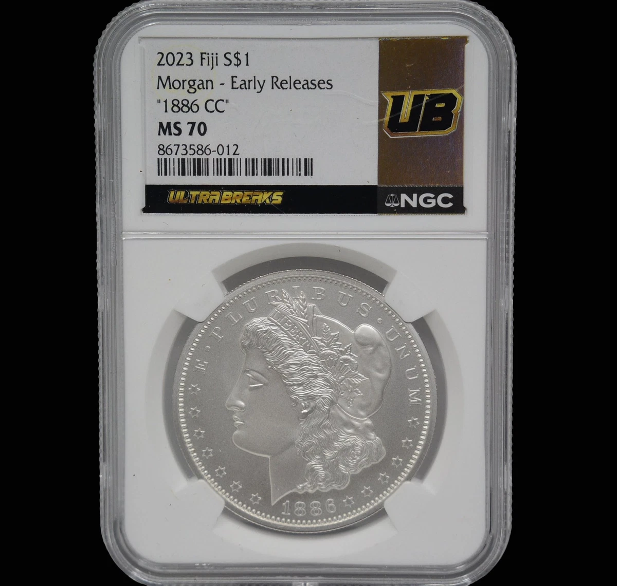 Uncirculated Silver MS 70 Graded Morgan US Dollars (1878-1921) for
