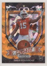 2021 Panini Prizm Draft Picks Crusade Orange Ice Prizm Greg Rousseau #179 0h13