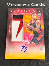 2024-25 Panini Origins Keshad Johnson Patch Auto RC Rookie 4/10