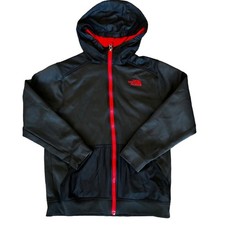 The North Face Jacket Full Zip Hoody Red Black Unisex Size Youth M/M 10-12