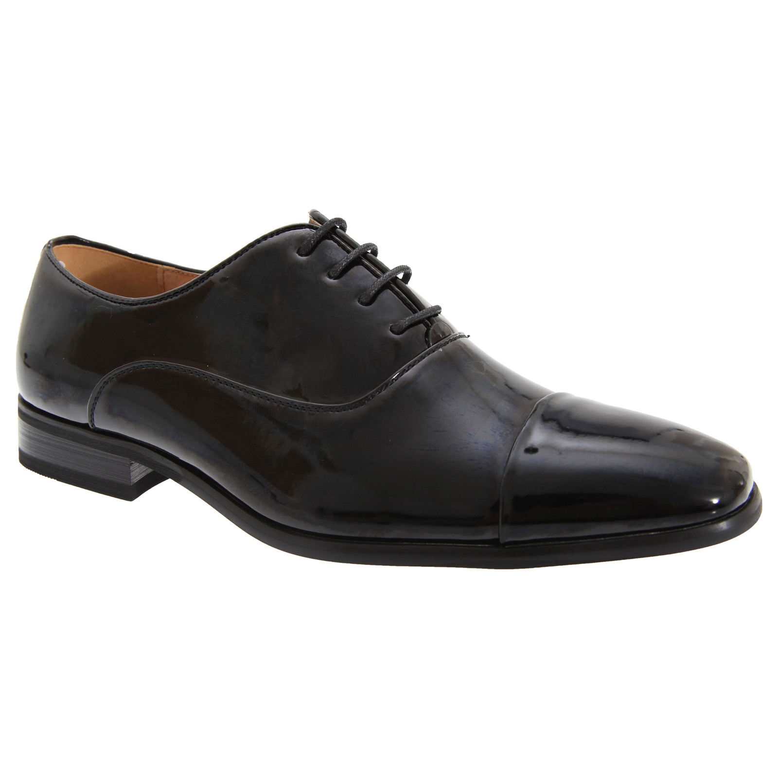 Goor Zapato de Charol con cordones Modelo Oxford Cap Pleated Vestir / (DF307)