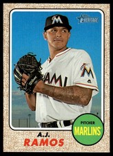 A.J. Ramos 2017 Topps Heritage #309 Miami Marlins 25161 Baseball Card