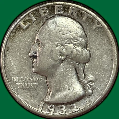 1932-D Washington Quarter Silver Very Fine VF Coin #36532