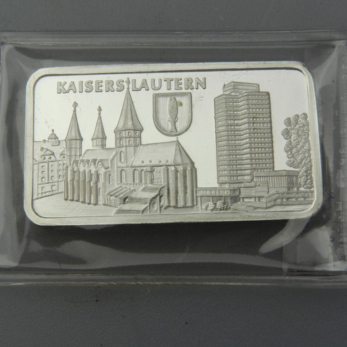 Alter 999er 1 Unze Silberbarren Kaiserslautern - B