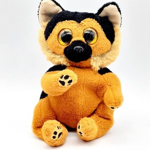 Ty Ace Beanie Babies Plush Small Orange Black Big Glitter Eyes With Tag