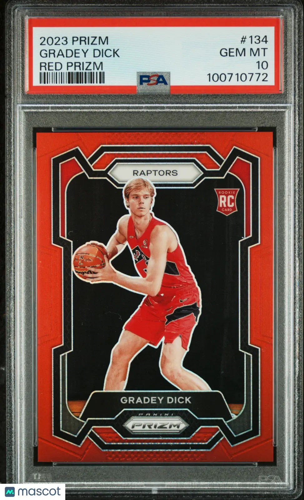 2023 Panini Prizm Basketball Gradey Dick RC Rookie Red Prizm PSA 10 /299