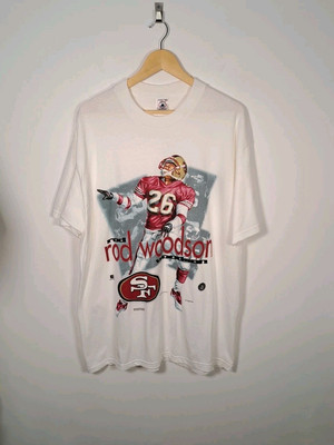 Vintage Rob Woodson NFL SF T-Shirt Delta Pro Weight Gr. XL American Soccer 