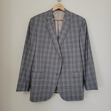 Daniel Cremieux Loro Piana Mens 46R 100 Wool Check Plaid Blazer Sport Coat READ