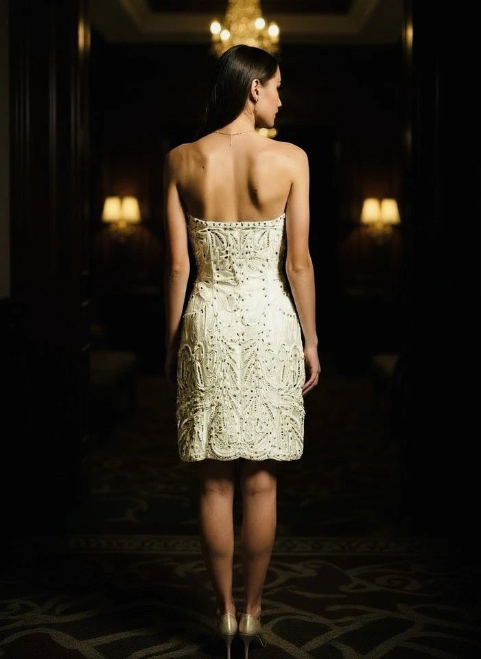 Sue Wong Women’s Beaded Strapless Formal Dress - Size 2 - Image 2 of 3