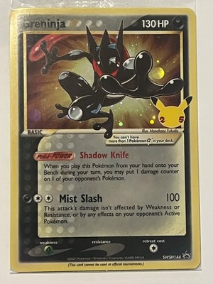 Greninja Star SWSH144 Holo Promo Sword & Shield Promo Pokemon Sealed Damaged